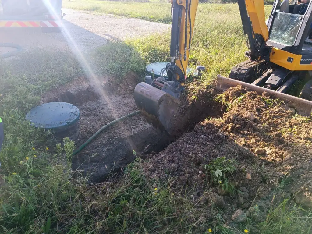 Tranchée assainissement